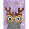 Ohh Deer Christmas|Christmas Cards*Personalised Antlers Cat Christmas Card |