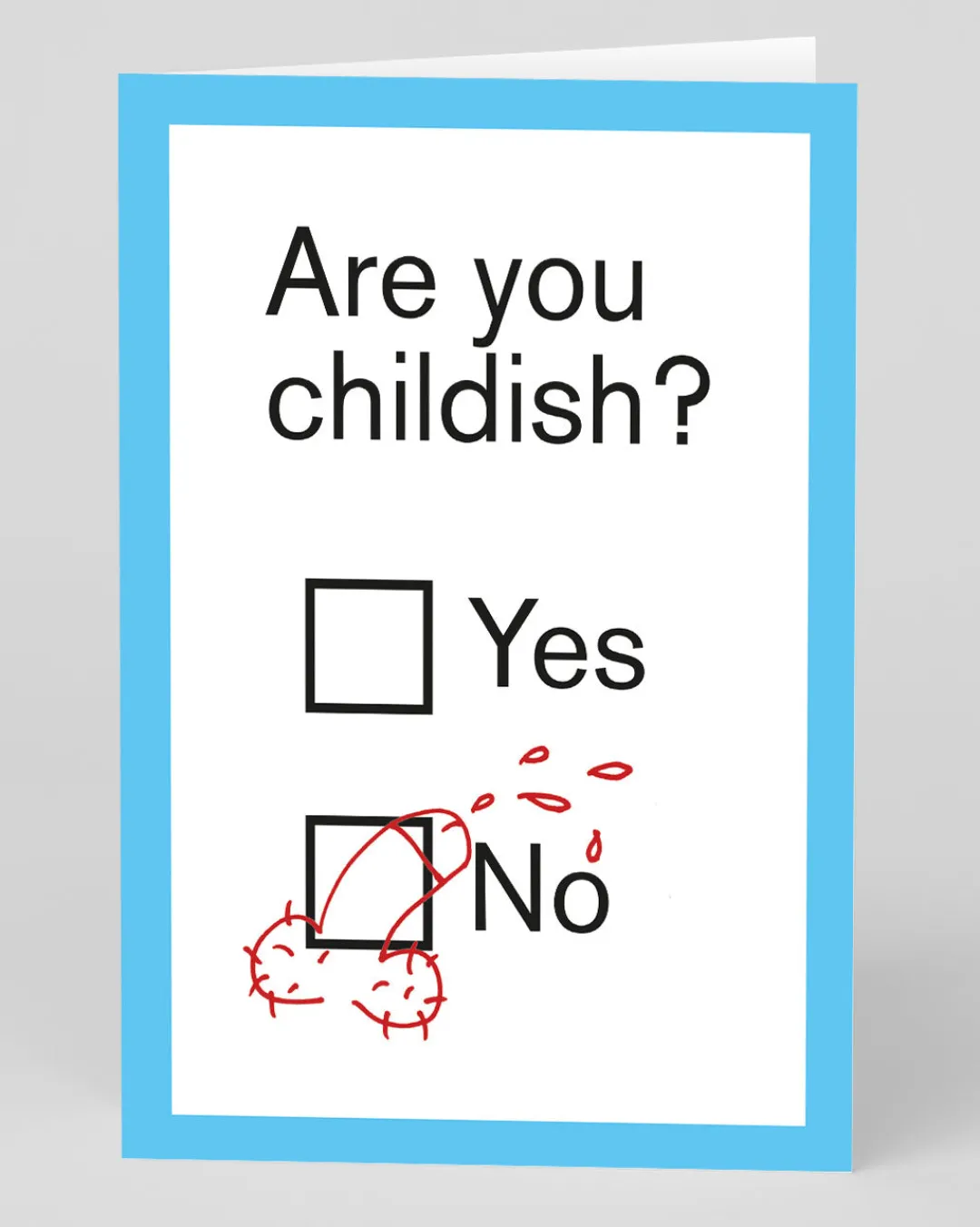 Kissmekwik Birthday|Anniversary*Personalised Are You Childish? Greeting Card | Ohh Deer