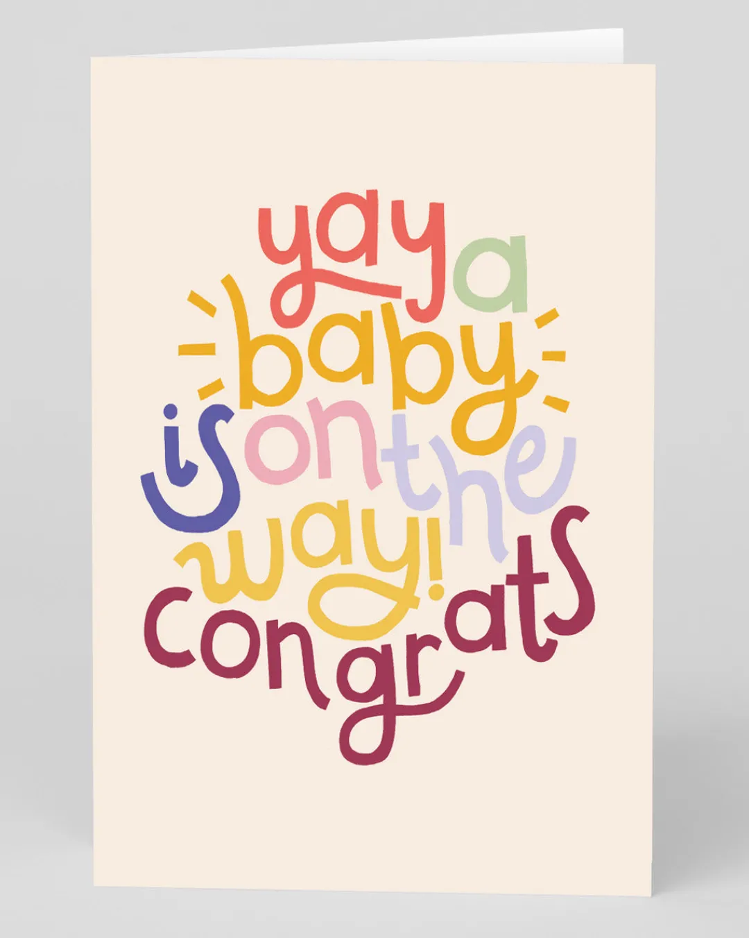 Raspberry Blossom Congratulations|New Arrival*Personalised Baby On The Way Greeting Card | Ohh Deer