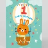 Stormy Knight Birthday|Birthday Cards*Personalised Balloon 1st Birthday Card