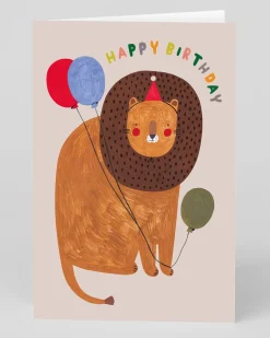 Daria Solak Birthday|Birthday Cards*Personalised Balloons and Lion Birthday Card | Ohh Deer