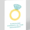 Stormy Knight Congratulations|Engagement*Personalised Bling Bling Engagement Card