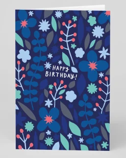 Badger u0026 Burke Birthday|Birthday Cards*Personalised Blue Floral Birthday Card | Ohh Deer