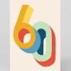Raspberry Blossom Birthday|Birthday Cards*Personalised Bright Colourful Numbers 60th Birthday Card | Ohh Deer