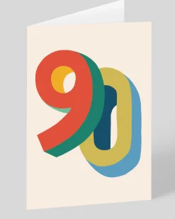 Raspberry Blossom Birthday|Birthday Cards*Personalised Bright Colourful 90th Birthday Card | Ohh Deer