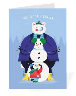 Ohh Deer Christmas|Christmas Cards*Personalised Building a Snowman Christmas Card |