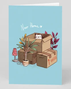 Becky Cameron Congratulations|New Home*Personalised Cat Boxes New Home Card