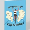 Simon Welch Father's Day|Father's Day Cards*Personalised Champion Cyclist Father's Day Card | Ohh Deer