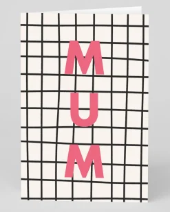 Ohh Deer Mother's Day|Birthday*Personalised Check Pattern Mum Greeting Card |