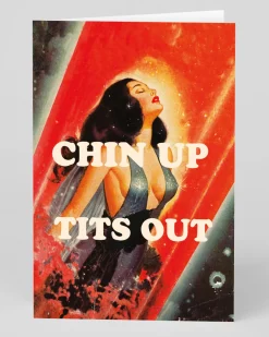 Offensive + Delightful Birthday|Thinking Of You*Personalised Chin Up Tits Out! Greeting Card | Ohh Deer