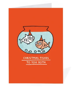 Gemma Correll Christmas|Christmas Cards*Personalised Christmas Fishes To You Both Christmas Card | Ohh Deer