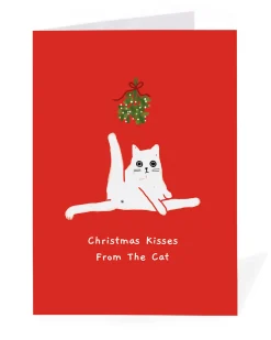 Ken The Cat Christmas|Christmas Cards*Personalised Christmas Kisses From the Cat Christmas Card | Ohh Deer