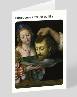 Ohh Deer Birthday|Birthday Cards*Personalised Classic art Meme Hangovers in your 30s Birthday Card |