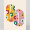 Raspberry Blossom Birthday|Birthday Cards*Personalised Colourful Floral Numbers 80th Birthday Card | Ohh Deer
