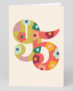 Raspberry Blossom Birthday|Birthday Cards*Personalised Colourful Floral Numbers 95th Birthday Card | Ohh Deer