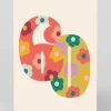 Raspberry Blossom Birthday|Birthday Cards*Personalised Colourful Floral Numbers 60th Birthday Card