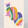 Raspberry Blossom Birthday|Birthday Cards*Personalised Colourful Rainbow Striped 100th Birthday Card | Ohh Deer