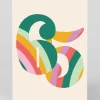 Raspberry Blossom Birthday|Birthday Cards*Personalised Colourful Rainbow Striped Numbers 65th Birthday Card | Ohh Deer