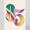 Raspberry Blossom Birthday|Birthday Cards*Personalised Colourful Rainbow Striped Numbers 85th Birthday Card | Ohh Deer