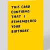 Ashkahn Birthday|Birthday Cards*Personalised Confirms I Remembered Birthday Card | Ohh Deer