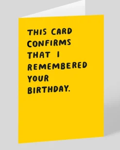 Ashkahn Birthday|Birthday Cards*Personalised Confirms I Remembered Birthday Card | Ohh Deer