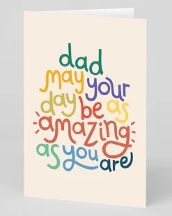 Raspberry Blossom Father's Day|Birthday*Personalised Dad, May Your Day Be As Amazing As You Are Greeting Card | Ohh Deer