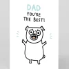 Gemma Correll Father's Day|Father's Day Cards*Personalised Dad You're The Best! Pug Father's Day Card | Ohh Deer