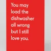 Twin Pines Valentine's Day|Anniversary*Personalised Dishwasher All Wrong Greeting Card | Ohh Deer