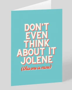 Poppy Jo Lumley Valentine's Day|Anniversary*Personalised Don’t Even Think About It Jolene Card | Ohh Deer