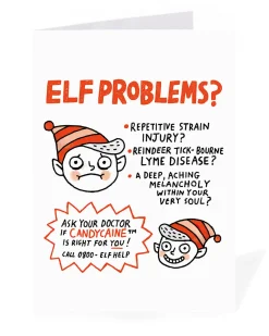 Gemma Correll Christmas|Christmas Cards*Personalised Elf Problems Christmas Card | Ohh Deer
