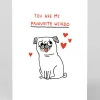 Gemma Correll Valentine's Day|Anniversary*Personalised Favourite Weirdo Greeing Card | Ohh Deer