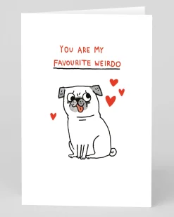 Gemma Correll Valentine's Day|Anniversary*Personalised Favourite Weirdo Greeing Card | Ohh Deer