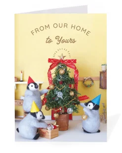 Ohh Deer Christmas|Christmas Cards*Personalised From Our Home To Yours Penguins Christmas Card |