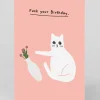 Ken The Cat Birthday|Birthday Cards*Personalised Fuck your Birthday Card | Ohh Deer