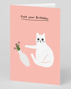 Ken The Cat Birthday|Birthday Cards*Personalised Fuck your Birthday Card | Ohh Deer