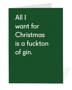 Ohh Deer Christmas|Christmas Cards*Personalised Fuckton Of Gin Christmas Card |