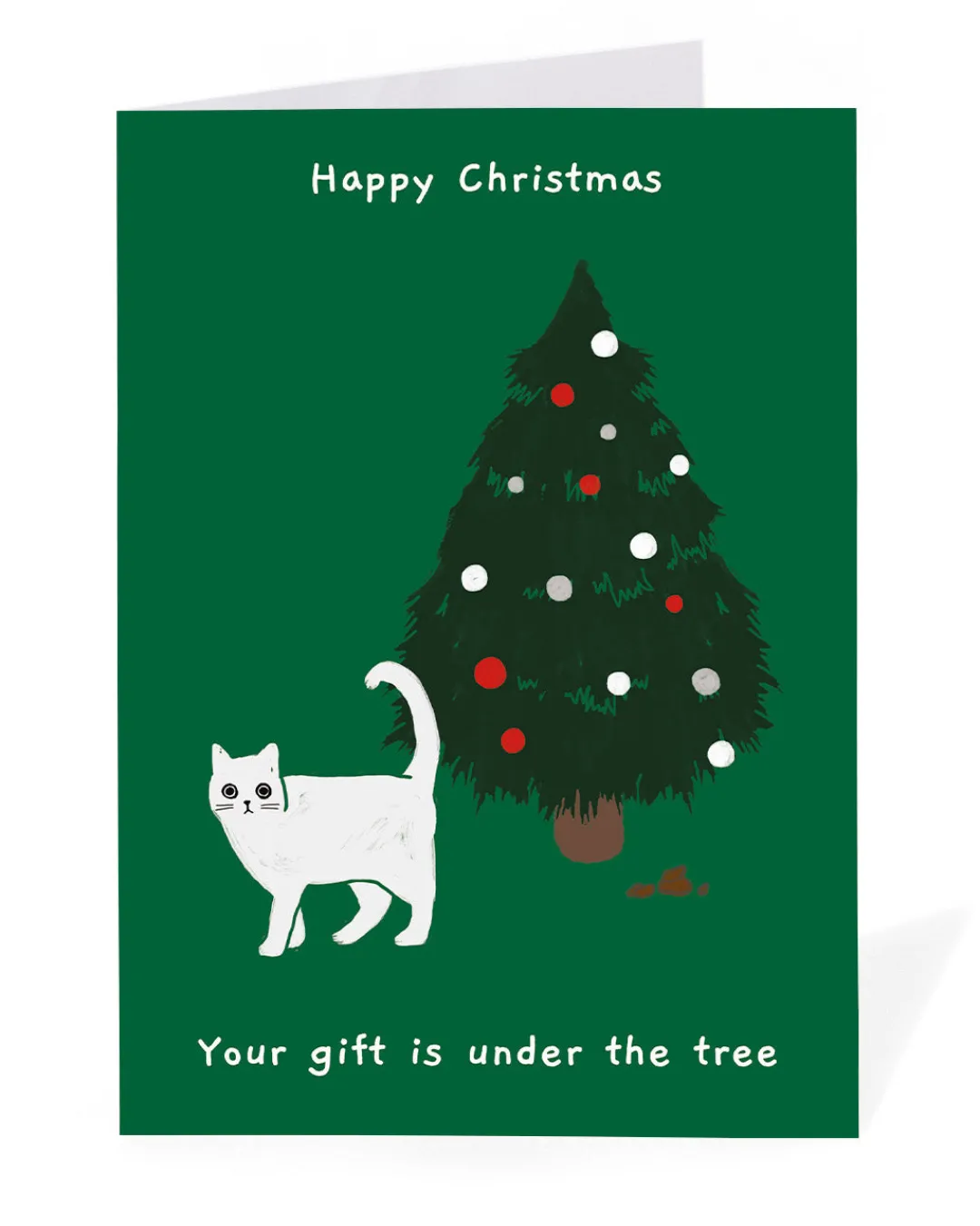Ken The Cat Christmas|Christmas Cards*Personalised Gift Under the Tree Christmas Card | Ohh Deer