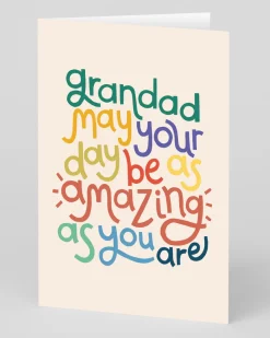 Raspberry Blossom Father's Day|Birthday*Personalised Grandad May Your Day Be As Amazing As You Are Greeting Card | Ohh Deer