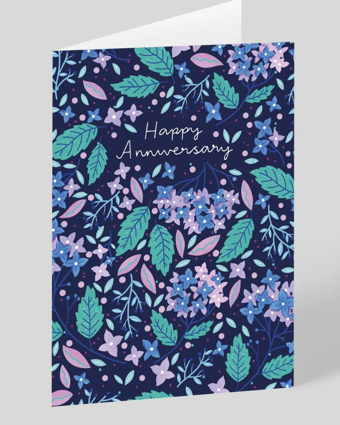 Ohh Deer Anniversary*Personalised Happy Anniversary Floral Greeting Card |