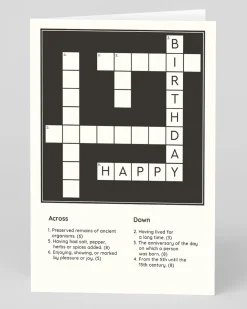 Ohh Deer Birthday|Birthday Cards*Personalised Happy Birthday Crossword Birthday Card |