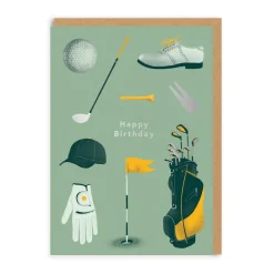 Ohh Deer Birthday|Birthday Cards*Personalised Happy Birthday Golf Card |