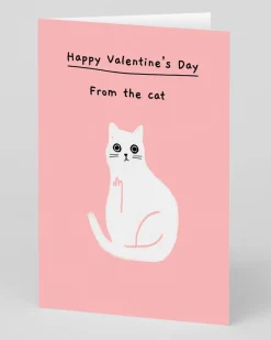 Ken The Cat Valentine's Day|Anniversary*Personalised Happy Valentine's Day from the Cat Card | Ohh Deer