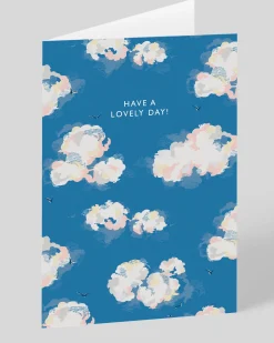 Cath Kidston Mother's Day|Father's Day*Personalised Have A Lovely Day Clouds Greeting Card | Ohh Deer