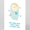 Stormy Knight Congratulations|New Arrival*Personalised Hey Baby Boy New Baby Card