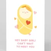 Stormy Knight Congratulations|New Arrival*Personalised Hey Baby Girl New Baby Card