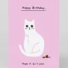 Ken The Cat Birthday|Birthday Cards*Personalised Hope it isn't shit Birthday Card | Ohh Deer