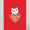 Gemma Correll Valentine's Day|Anniversary*Personalised I Hate You The Least Greeting Card | Ohh Deer