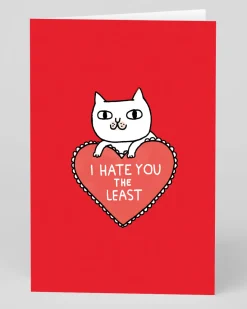 Gemma Correll Valentine's Day|Anniversary*Personalised I Hate You The Least Greeting Card | Ohh Deer