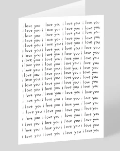 Ashkahn Valentine's Day|Anniversary*Personalised I Love You Repeat Greeting Card | Ohh Deer