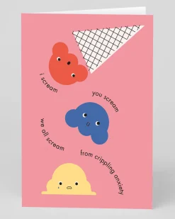 Betiobca Birthday|Birthday Cards*Personalised I Scream Anxiety Greeting Card | Ohh Deer
